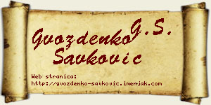 Gvozdenko Savković vizit kartica